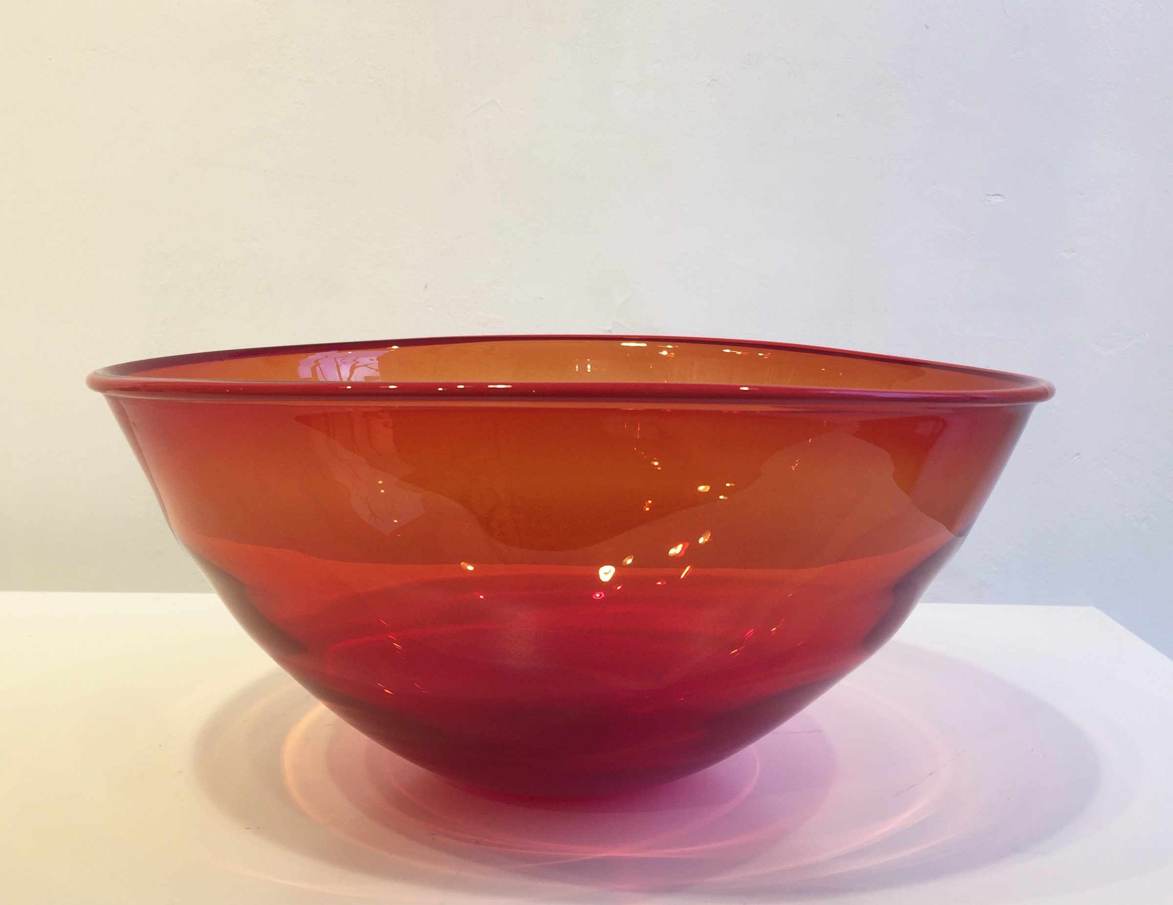Bi Me Extra Large Glass Bowl Deep Red Sarah Wiseman Gallery Bi Me Extra Large Deep Red Bowl