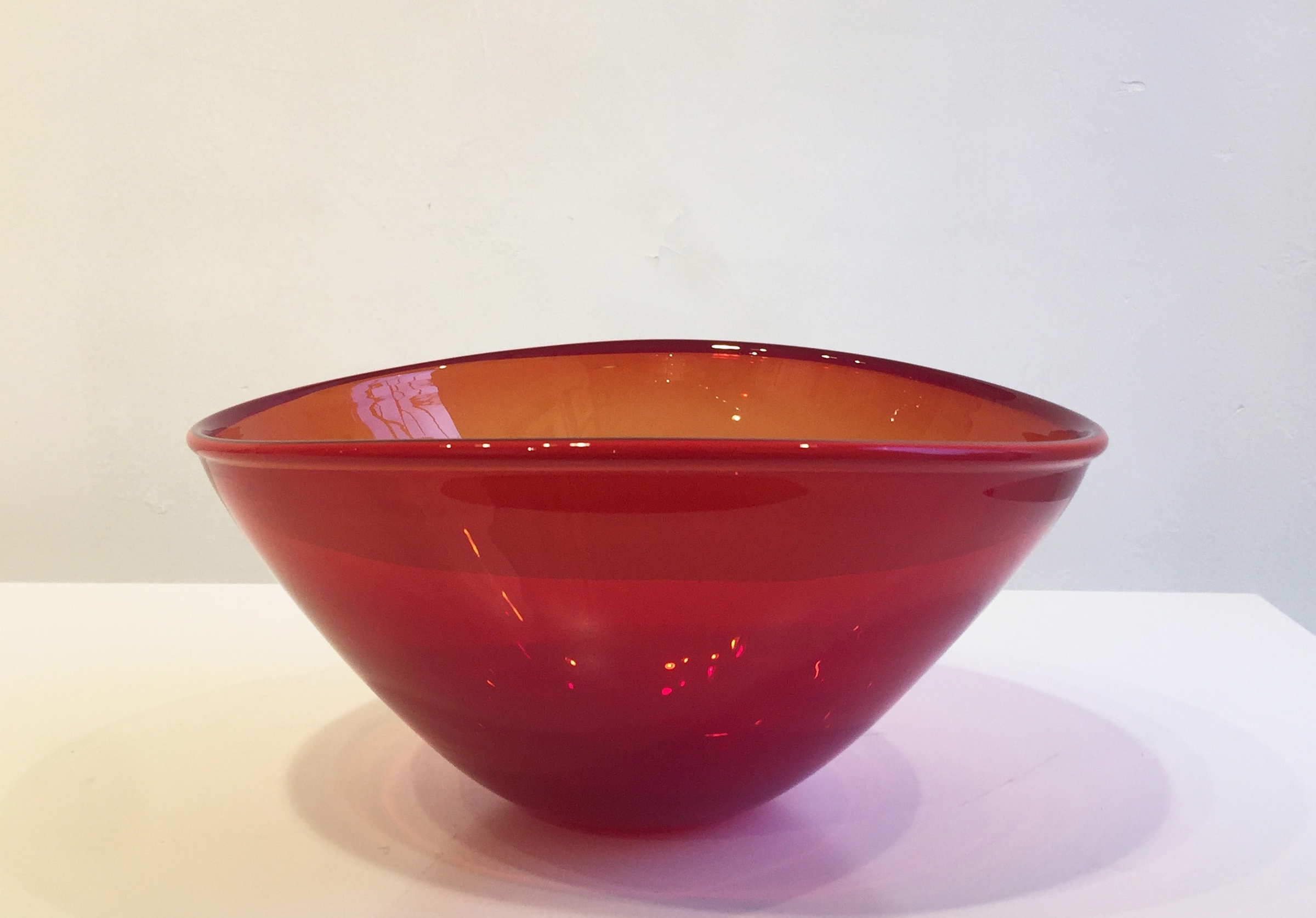 Bi Me Large Glass Bowl Deep Red Sarah Wiseman Gallery